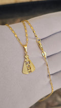Corrente Oitinho 1,8mm nossa Senhora Banhada a Ouro 18k