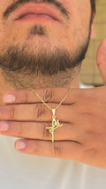 Corrente Tijolinho 1mm Fé Banho Ouro 18k