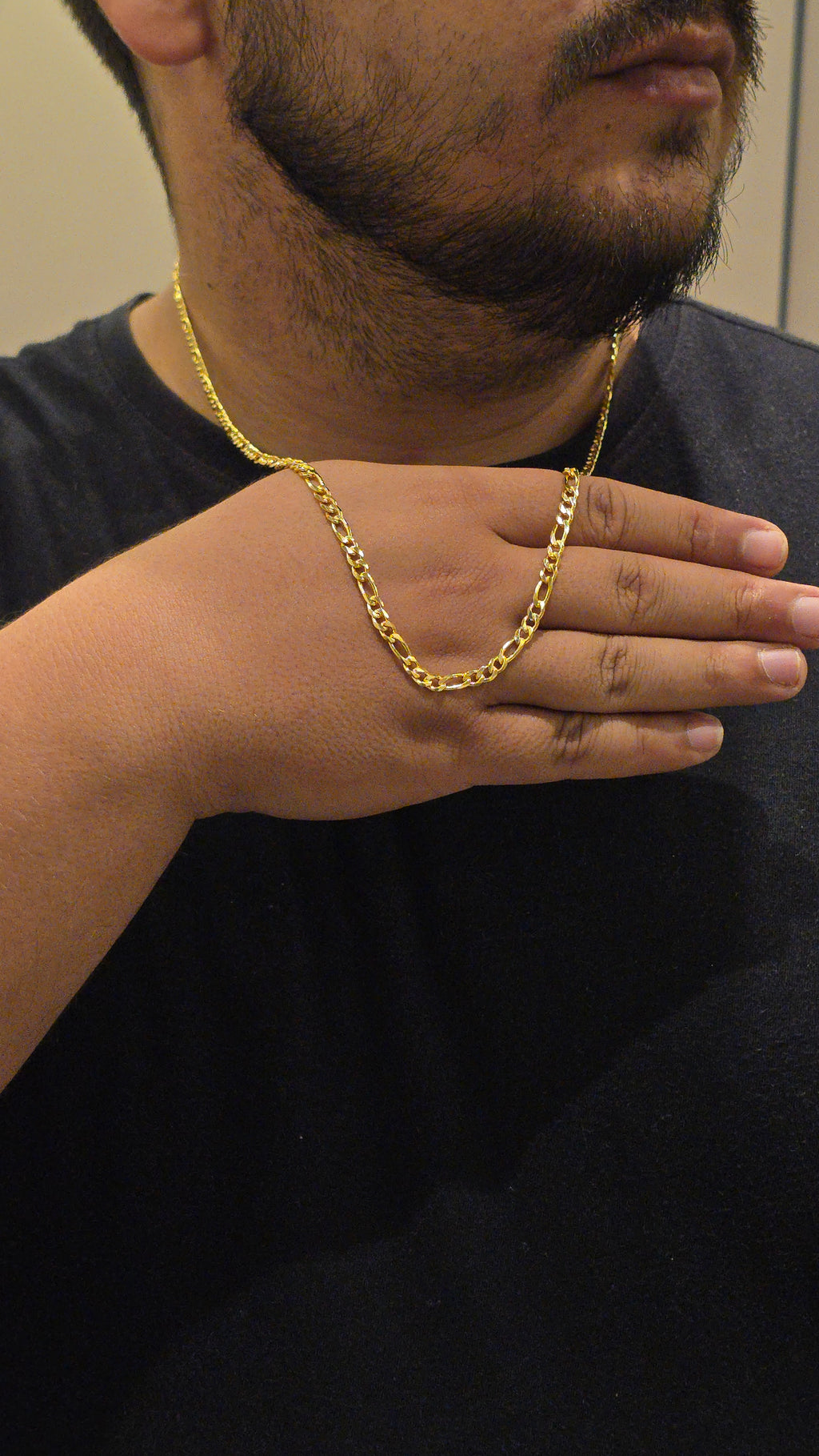 Corrente 3x1 4mm Banhado a Ouro 18k