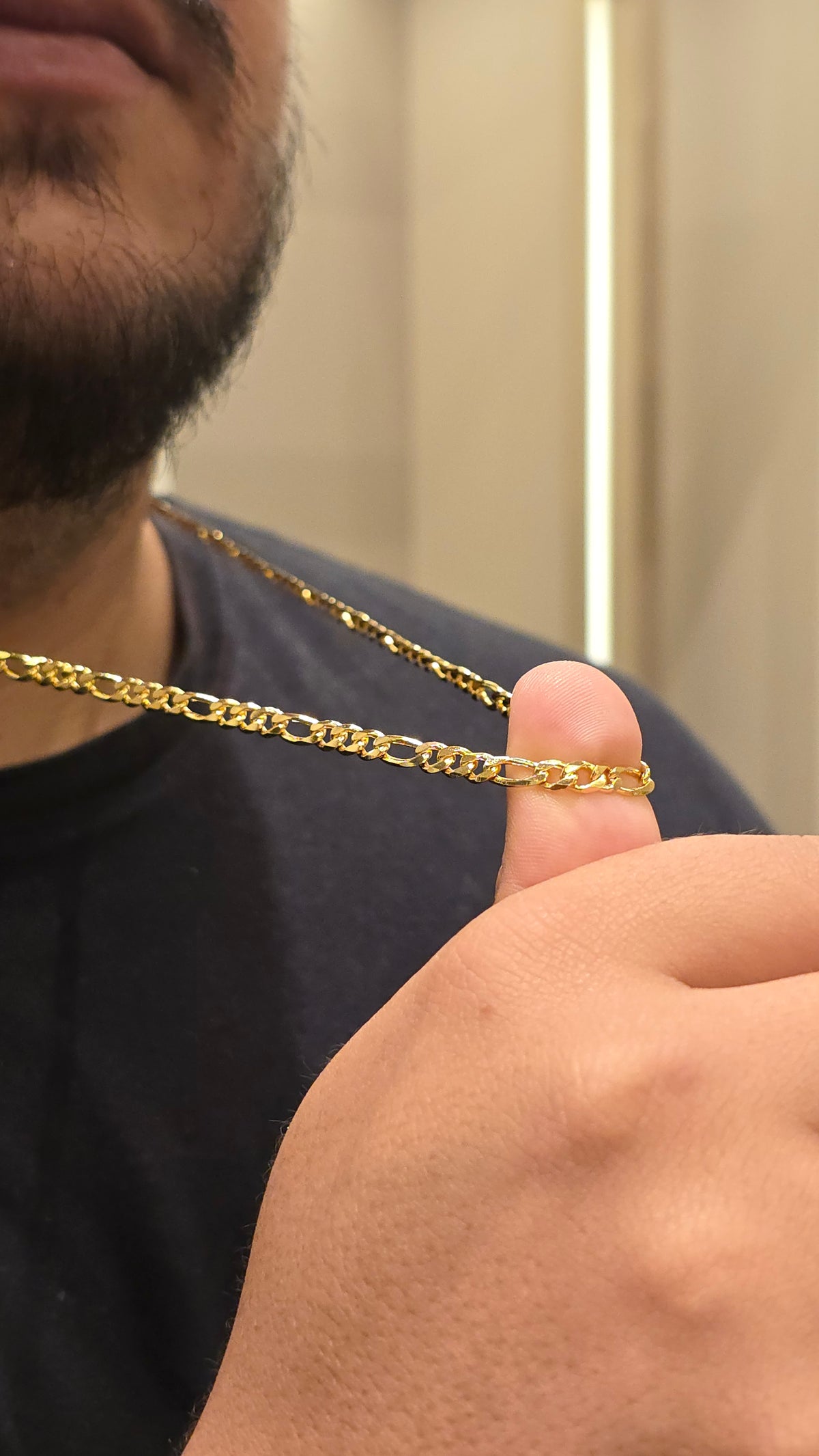 Corrente 3x1 4mm Banhado a Ouro 18k