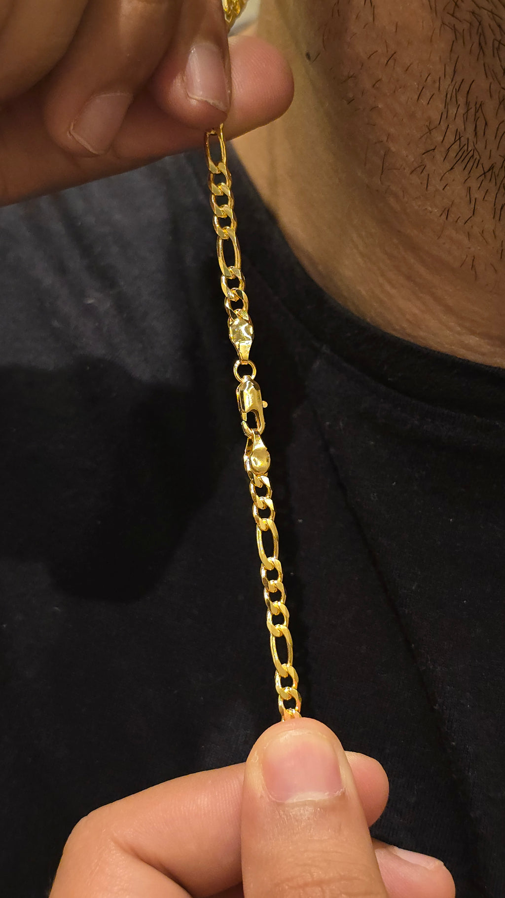Corrente 3x1 4mm Banhado a Ouro 18k