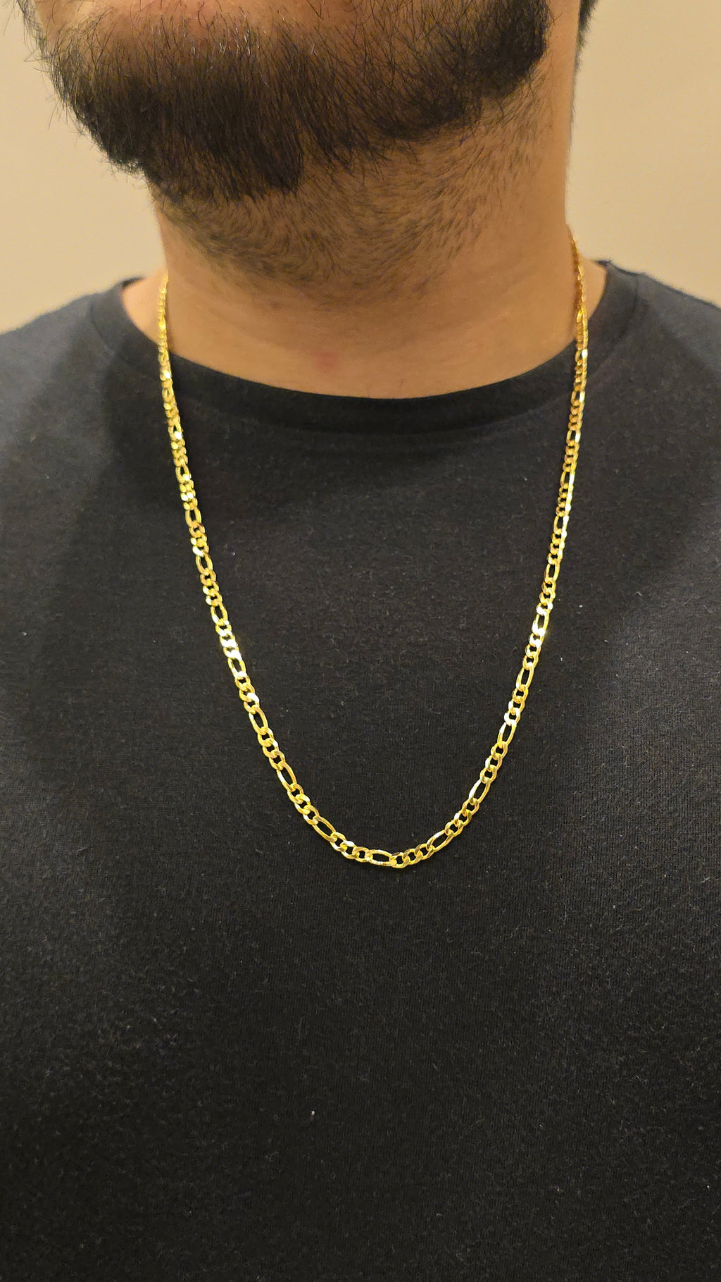 Corrente 3x1 4mm Banhado a Ouro 18k