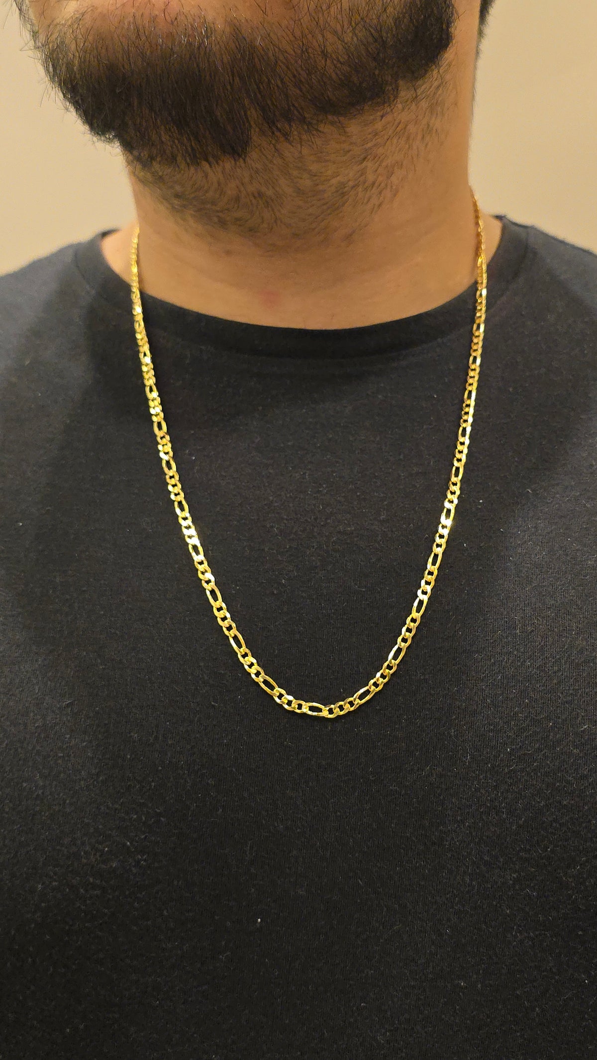 Corrente 3x1 4mm Banhado a Ouro 18k