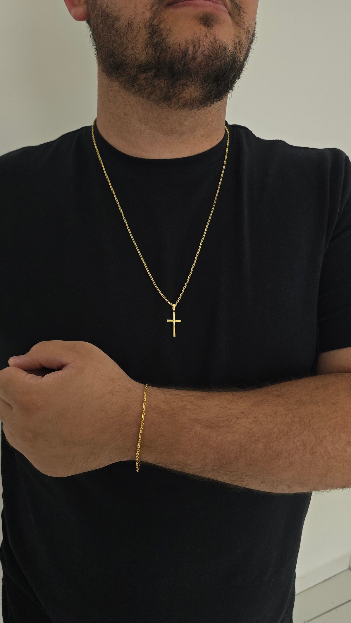 Kit Cadeado 2mm ( Corrente + Pulseira + Pingente) Banhado a Ouro 18k
