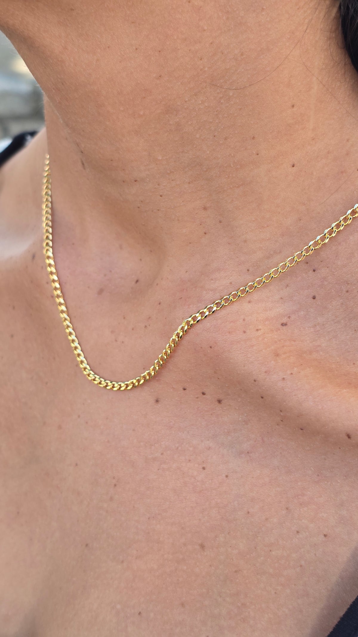 Colar Grummet 3mm Banhado a Ouro 18k