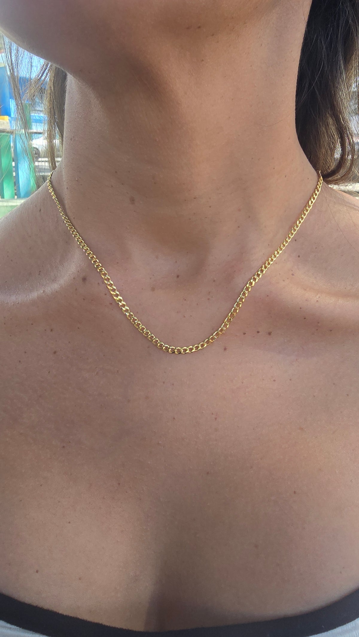 Colar Grummet 3mm Banhado a Ouro 18k