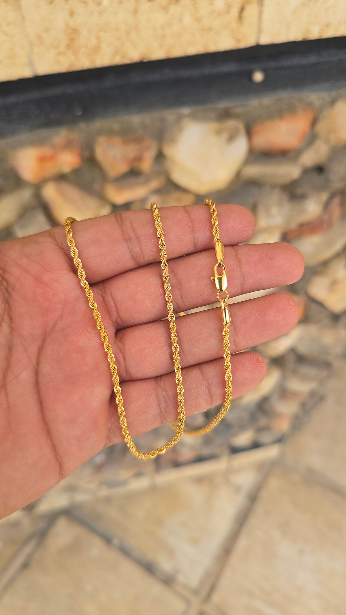 Corrente Baiana 2,5mm Banhada a Ouro 18k