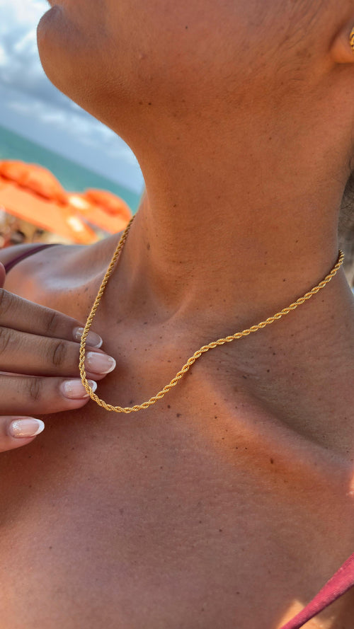 Colar Baiana 2,5mm Banhado a Ouro 18k