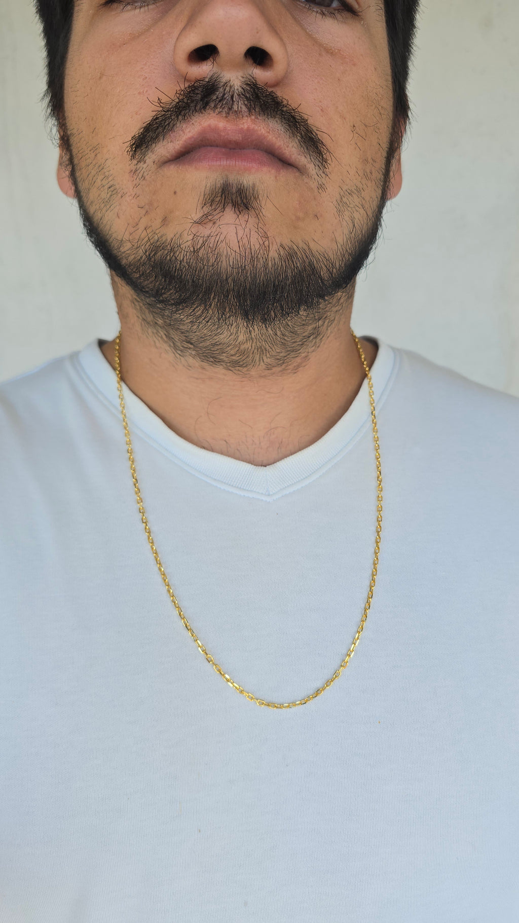 Corrente Cadeado 3mm Banhado a Ouro 18k