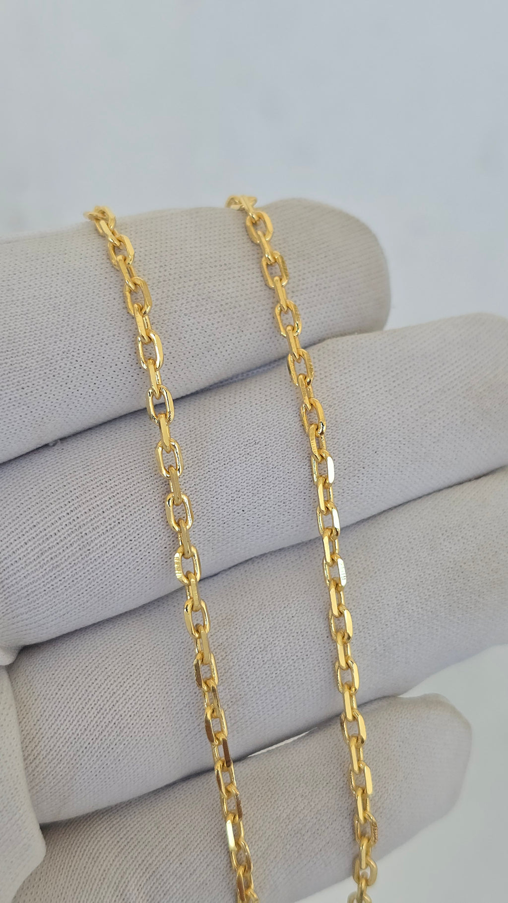 Corrente Cadeado 3mm Banhado a Ouro 18k