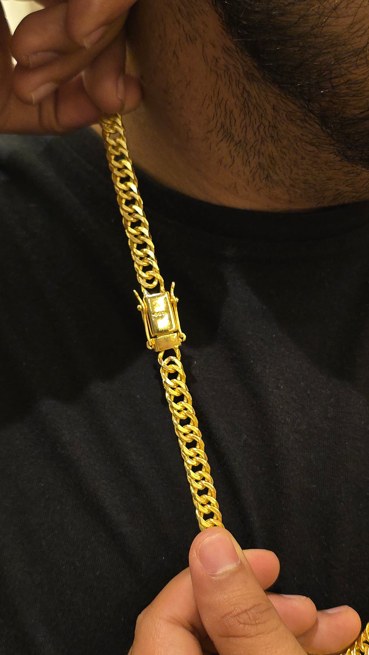 Corrente Lacraia 8mm Banhado a Ouro 18k