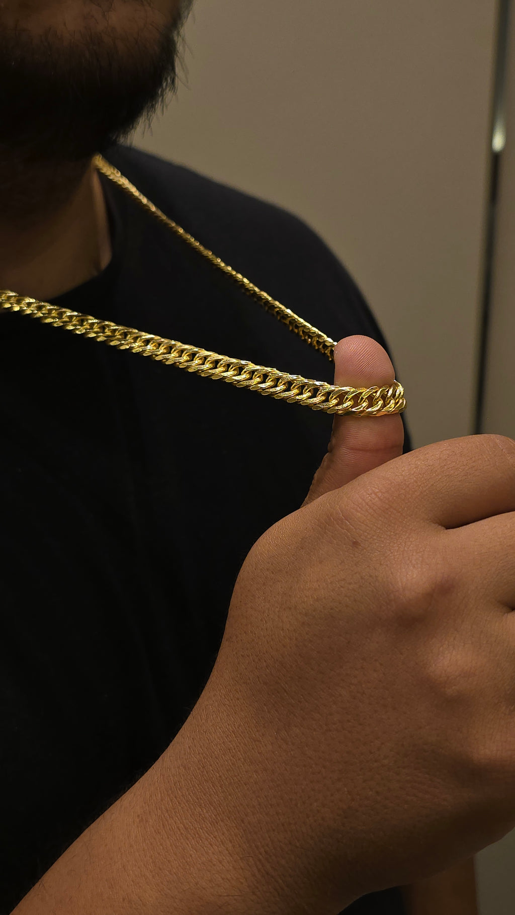 Corrente Lacraia 8mm Banhado a Ouro 18k