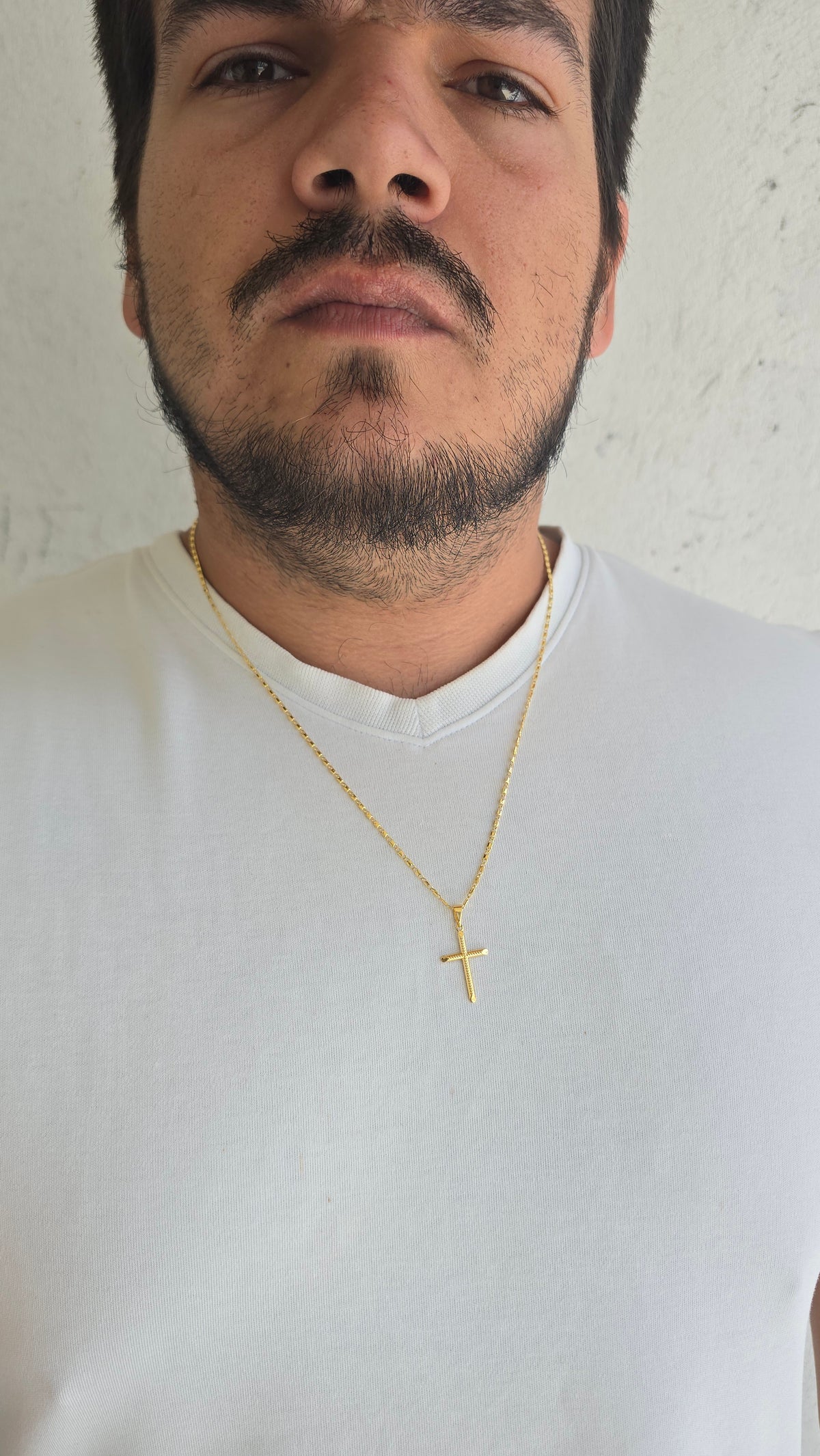 Corrente Oitinho 1,8mm Cruz Banhado a Ouro 18k