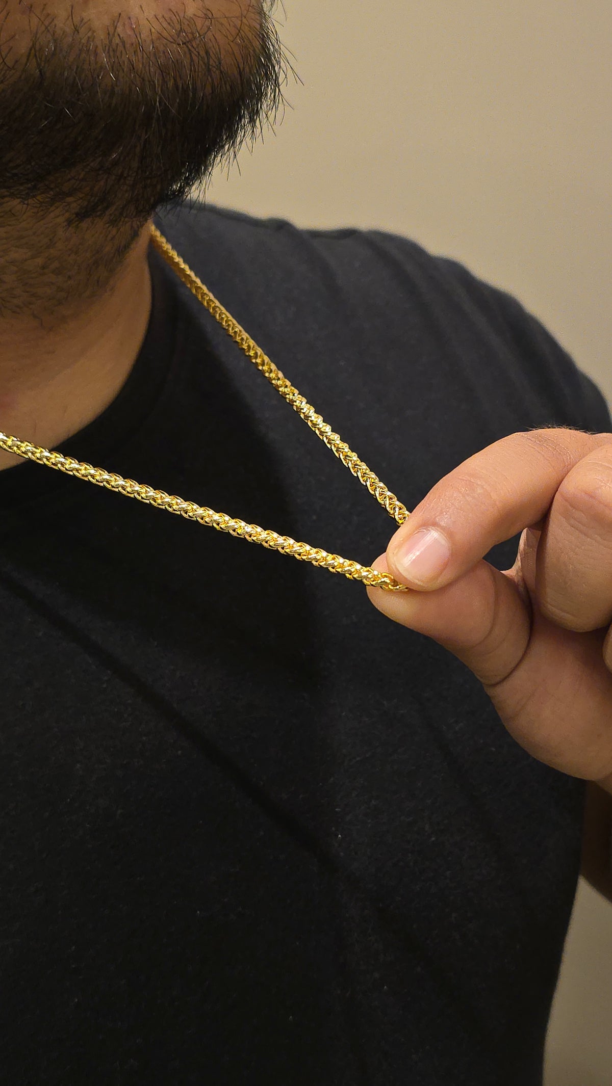Corrente Peruana 4mm Banhado Ouro 18k Trava Canhão