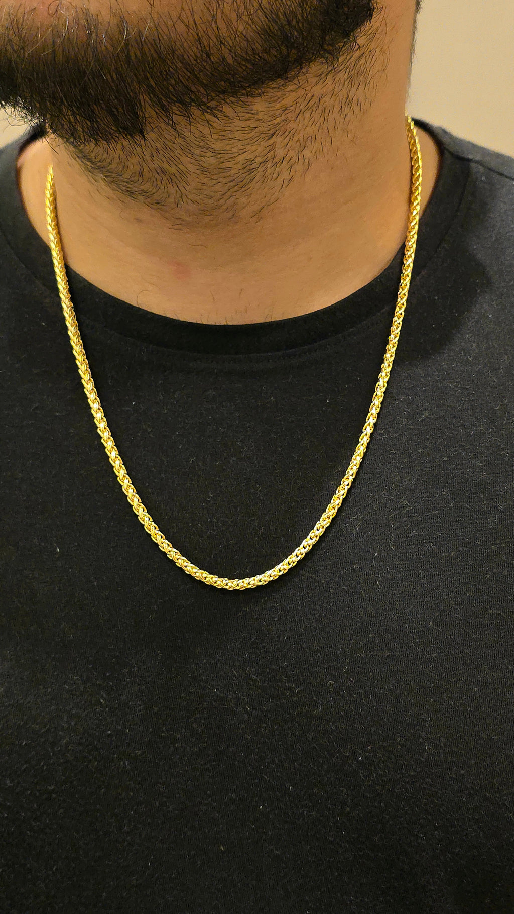 Corrente Peruana 4mm Banhado Ouro 18k Trava Canhão