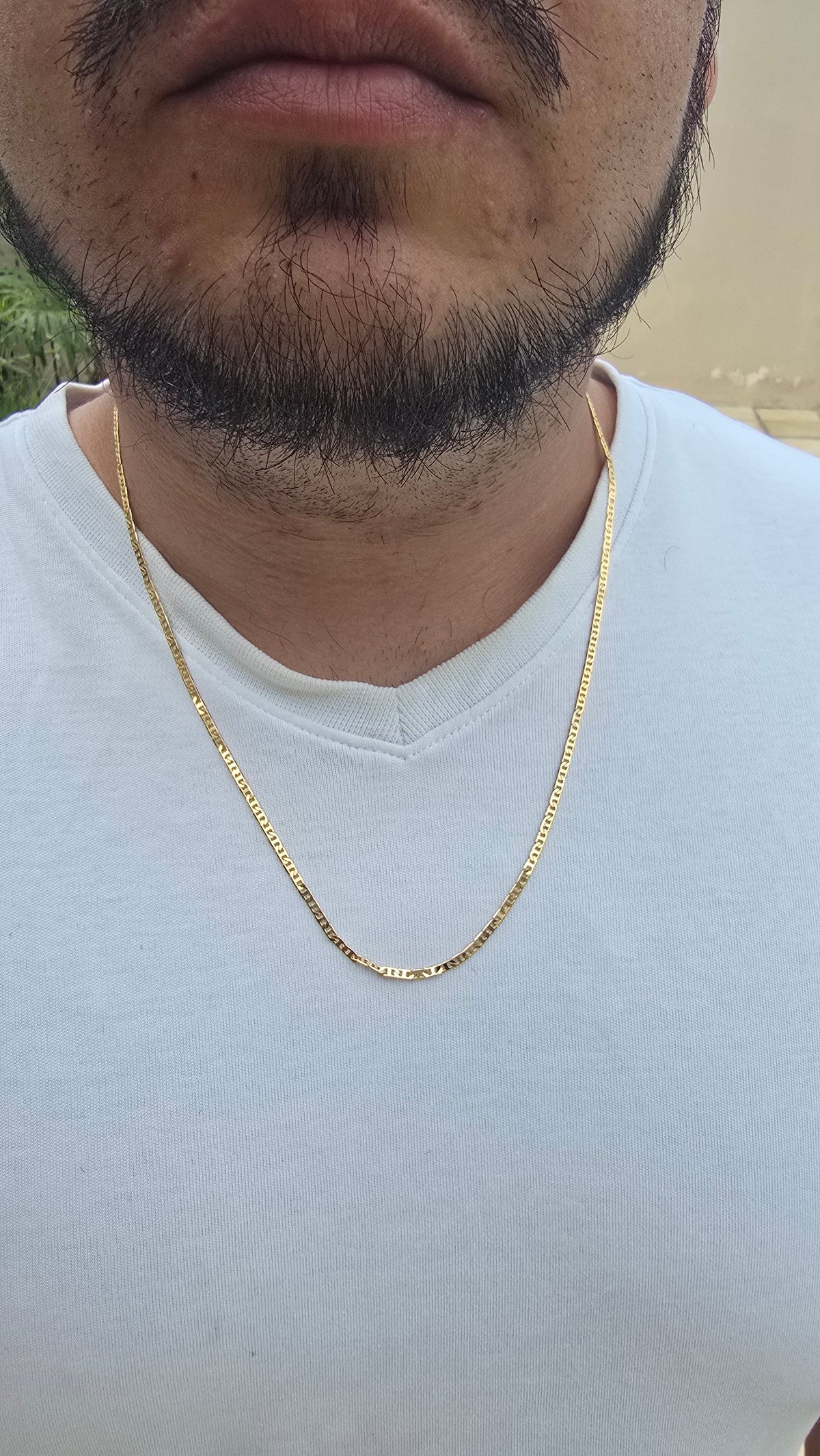 Corrente Piastrine 3mm Banhado a Ouro 18k