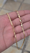Corrente Piastrine 3mm Banhado a Ouro 18k