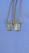 Escapulario Nossa Senhora e Jesus Banhado a Ouro 18k 70cm