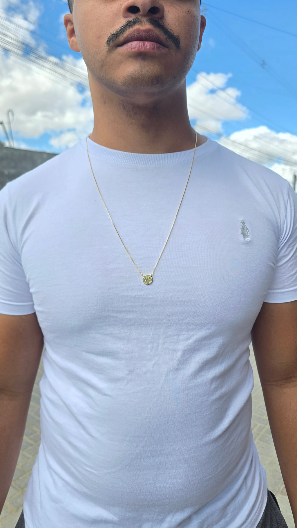 Escapulário São Bento Banhado a Ouro 18k 70cm