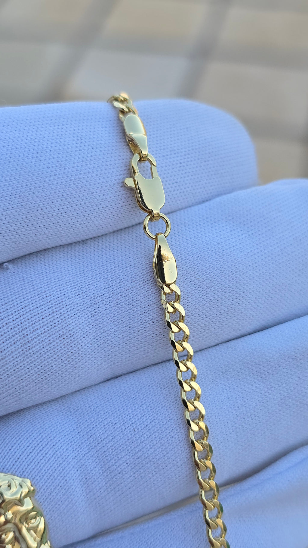 Corrente Grummet 3mm Com Pingente Face de Cristo