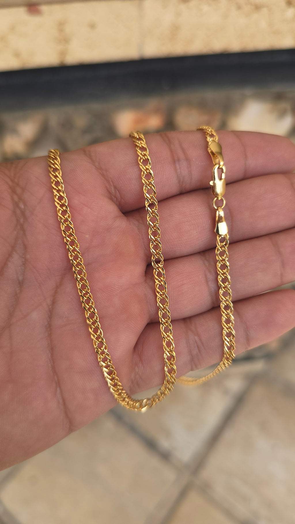 Grummet Tripla 3,7mm Banhado a Ouro 18k