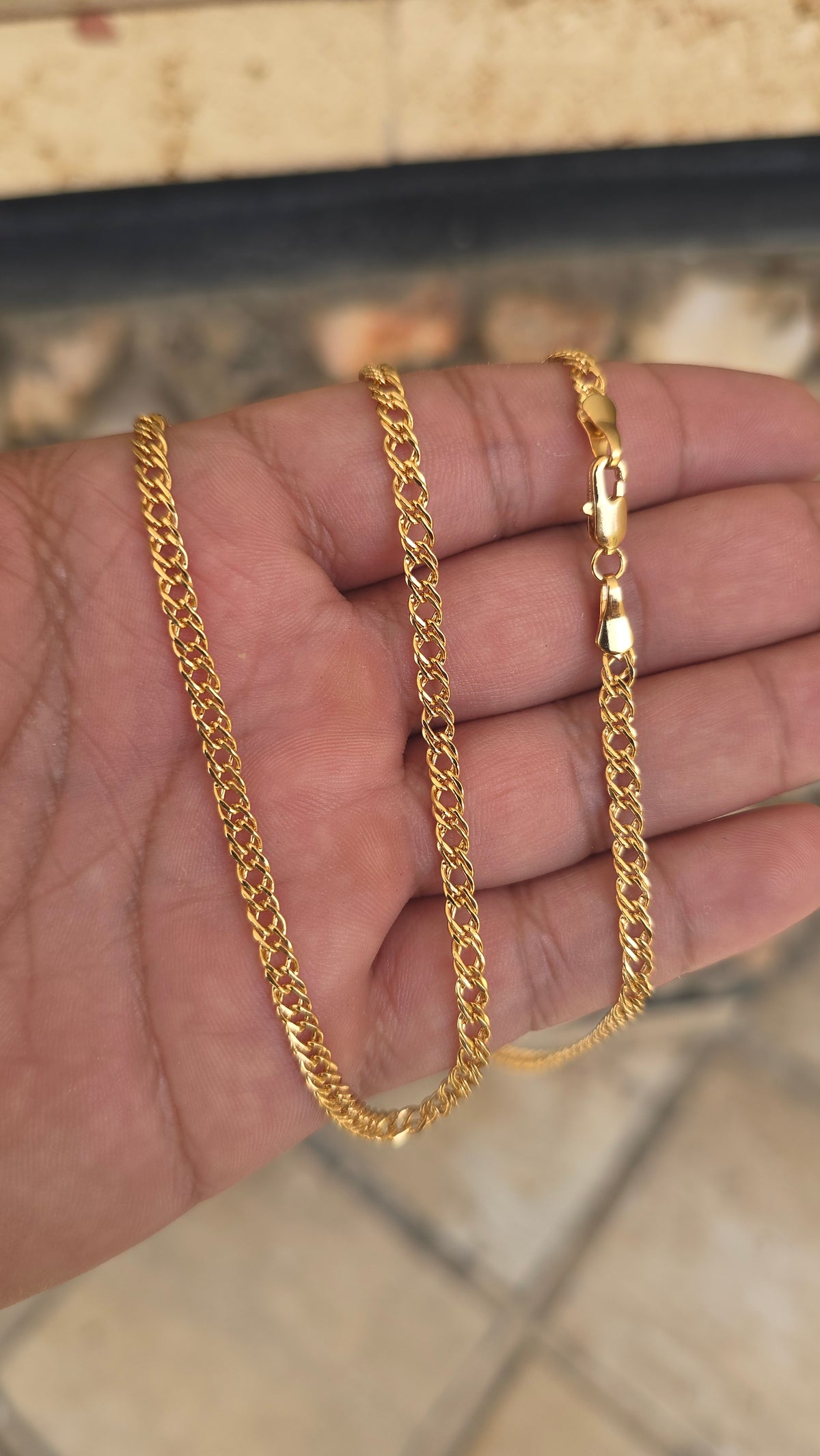 Grummet Tripla 3,7mm Banhado a Ouro 18k