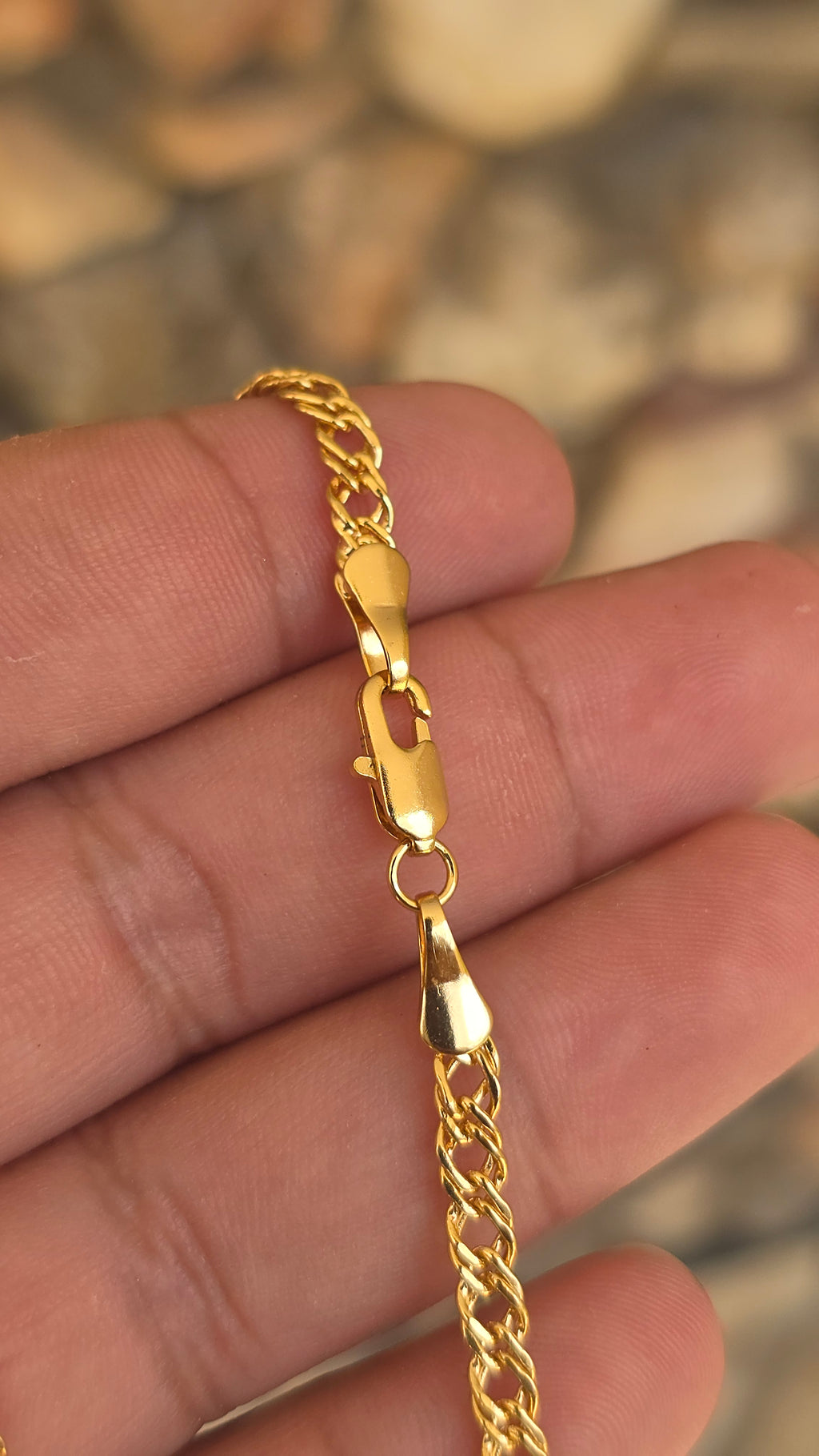 Grummet Tripla 3,7mm Banhado a Ouro 18k