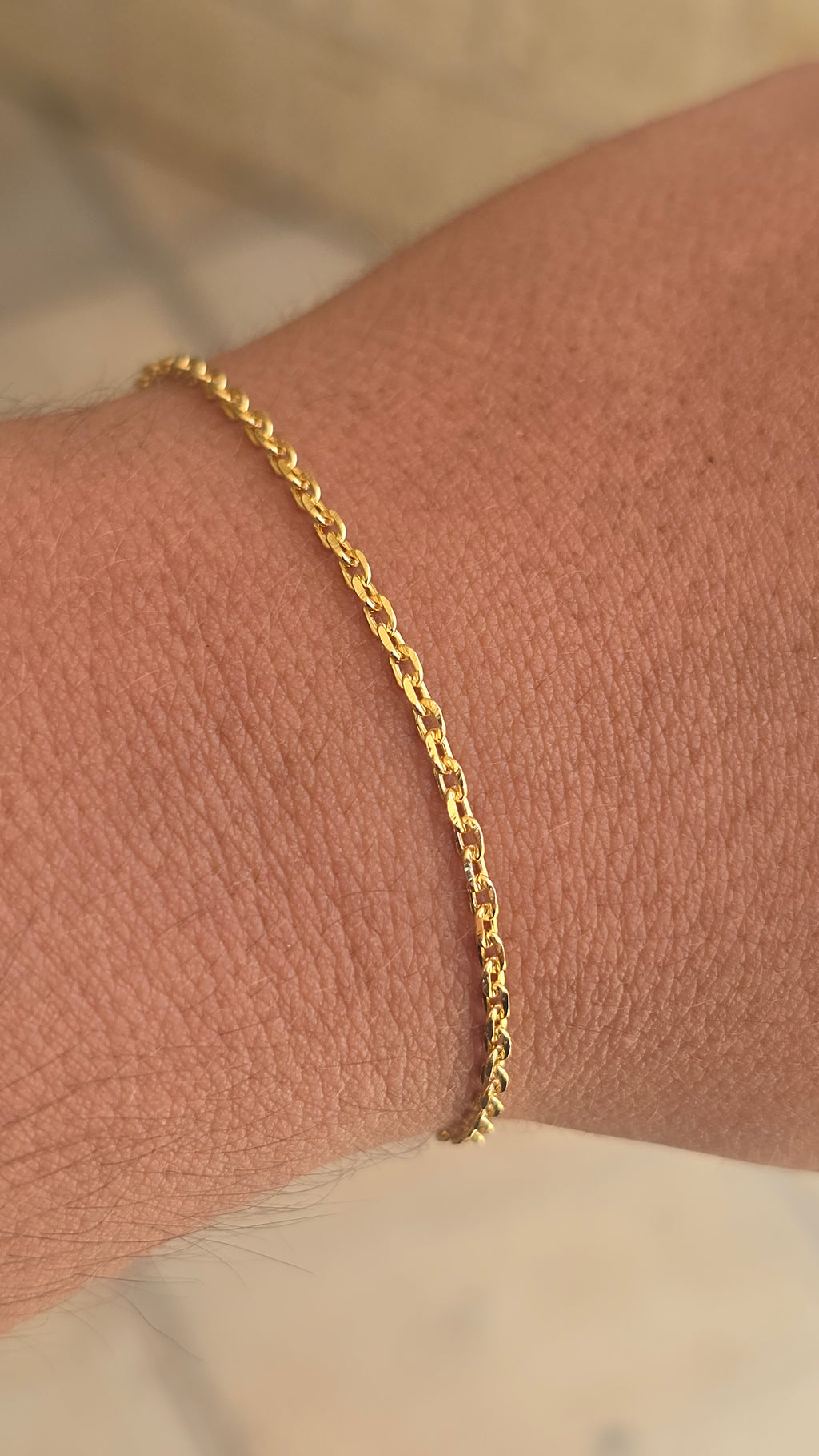 Pulseira Cadeado 2mm Banhado a Ouro 18k