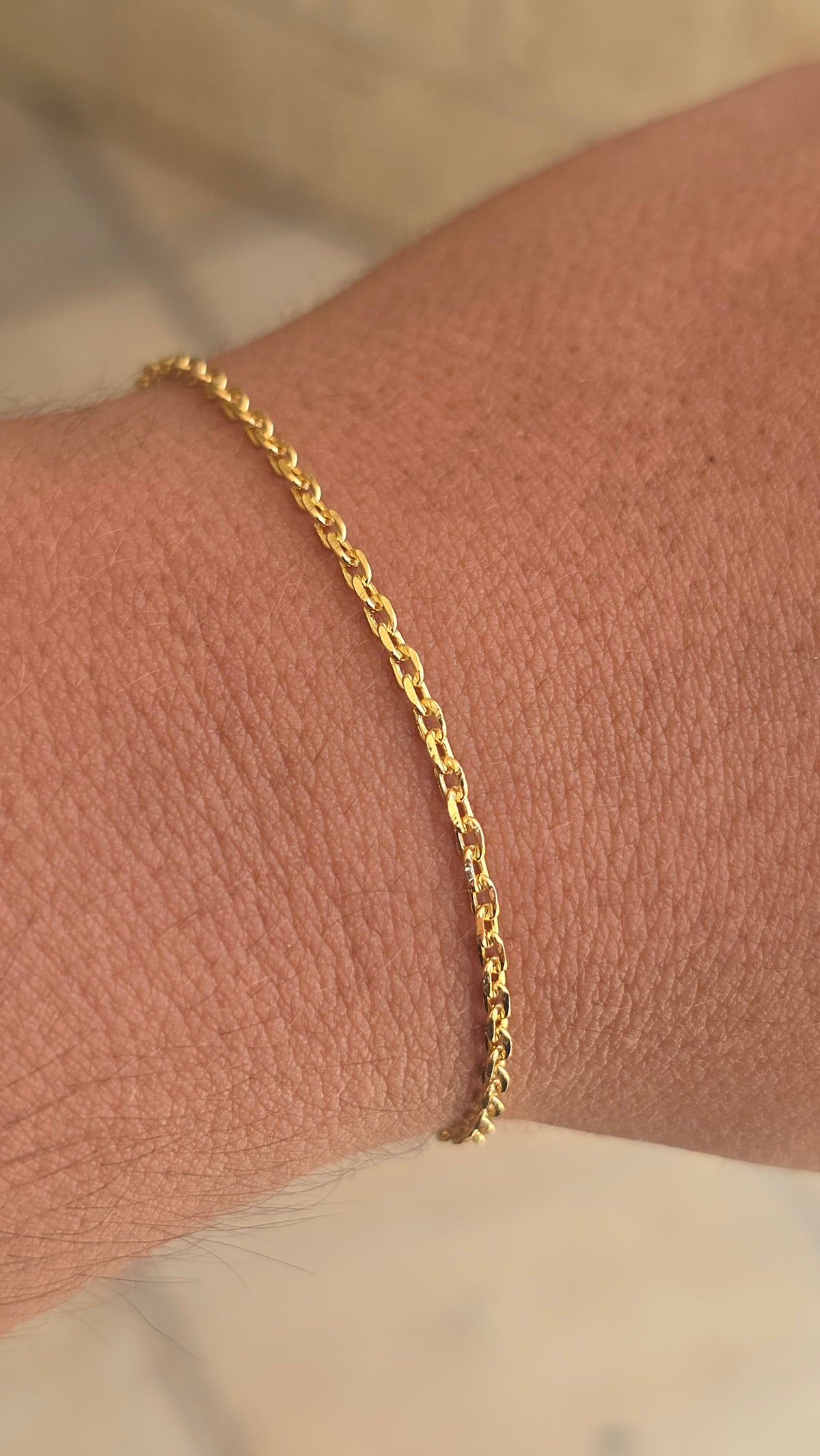Pulseira Cadeado 2mm Banhado a Ouro 18k