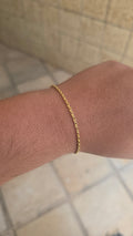 Pulseira Cadeado 2mm Banhado a Ouro 18k