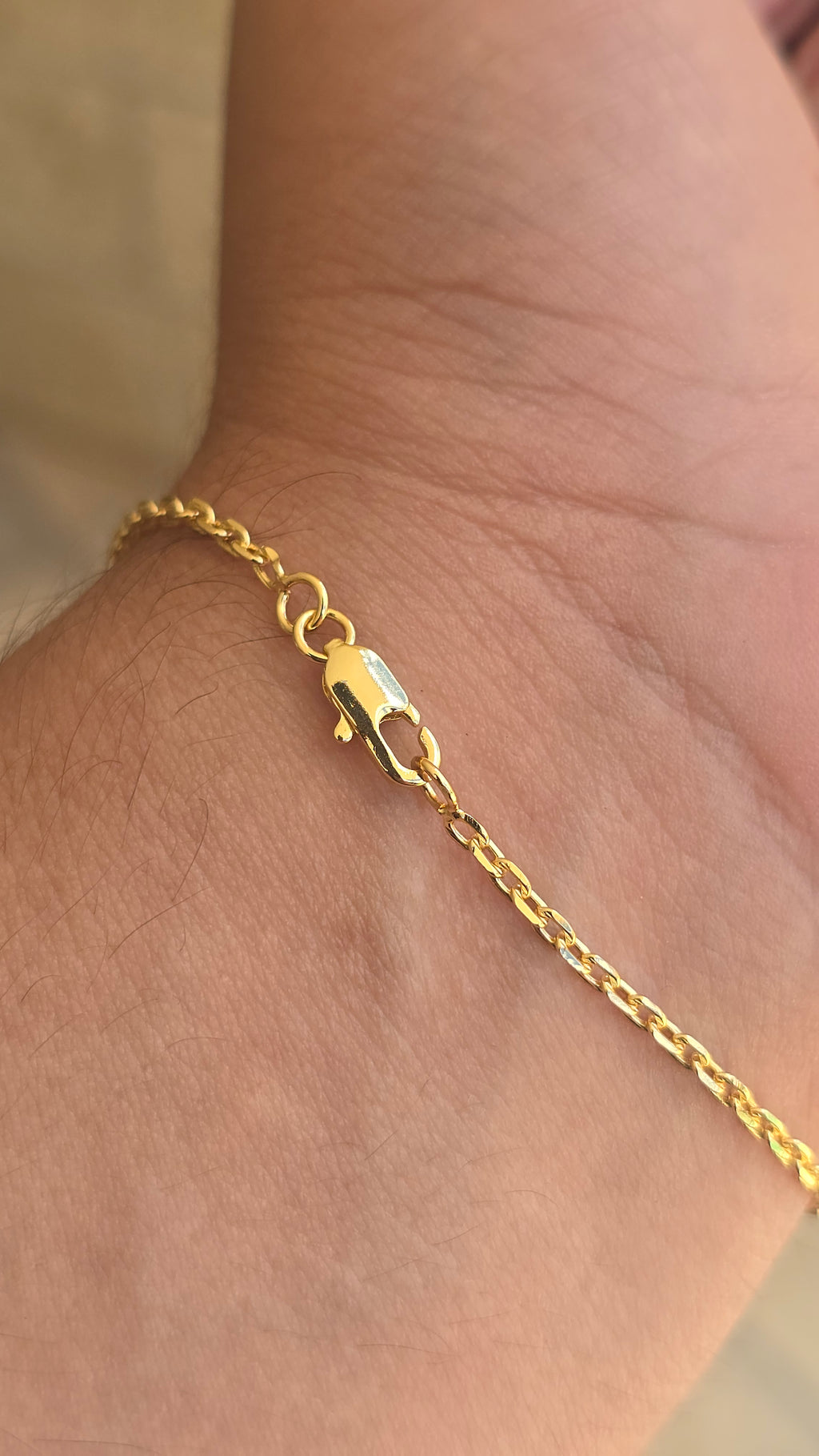 Pulseira Cadeado 2mm Banhado a Ouro 18k