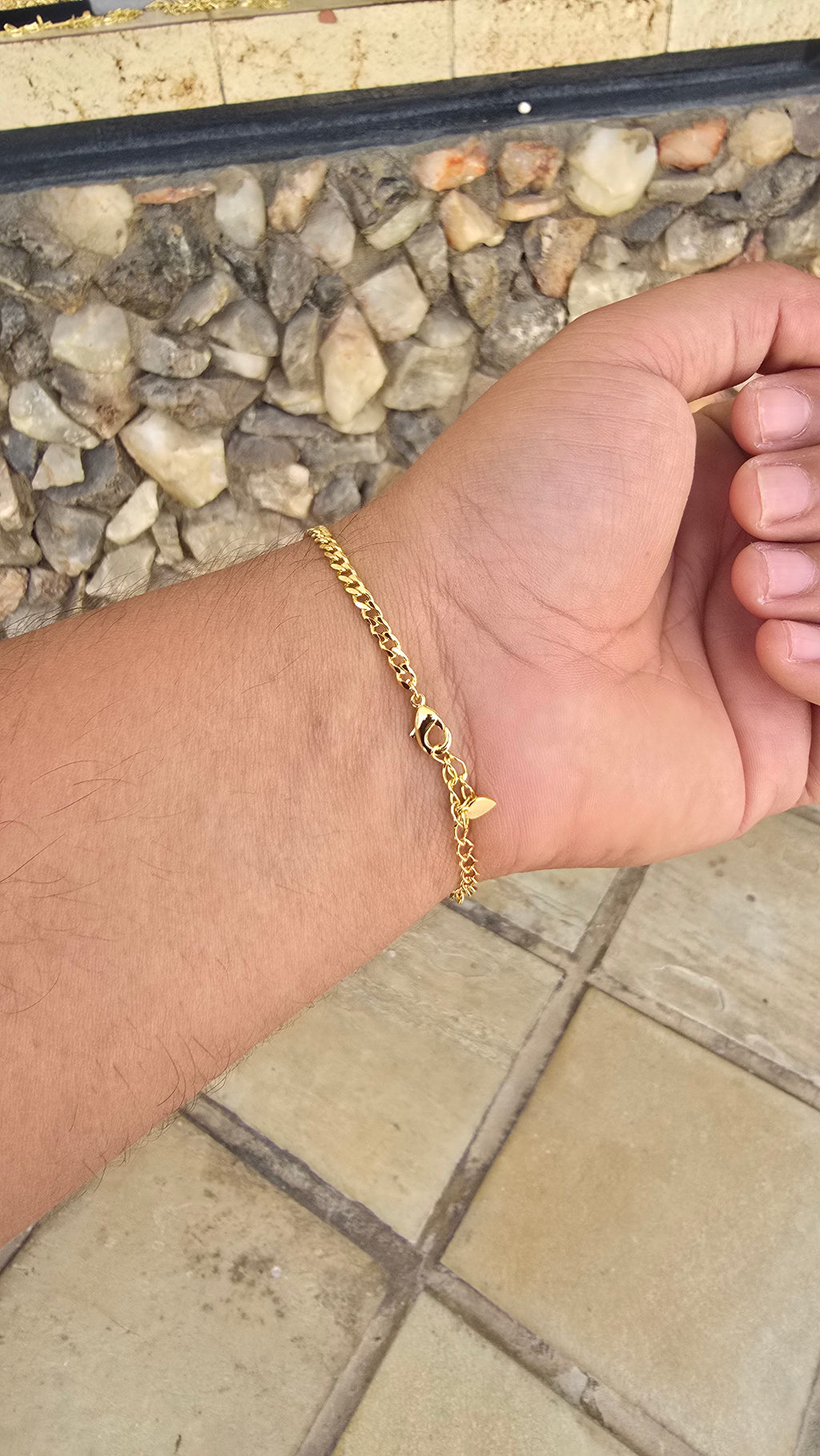 Pulseira Grummet 3mm Banhado a Ouro 18k
