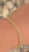 Pulseira Grummet 3mm Banhado a Ouro 18k