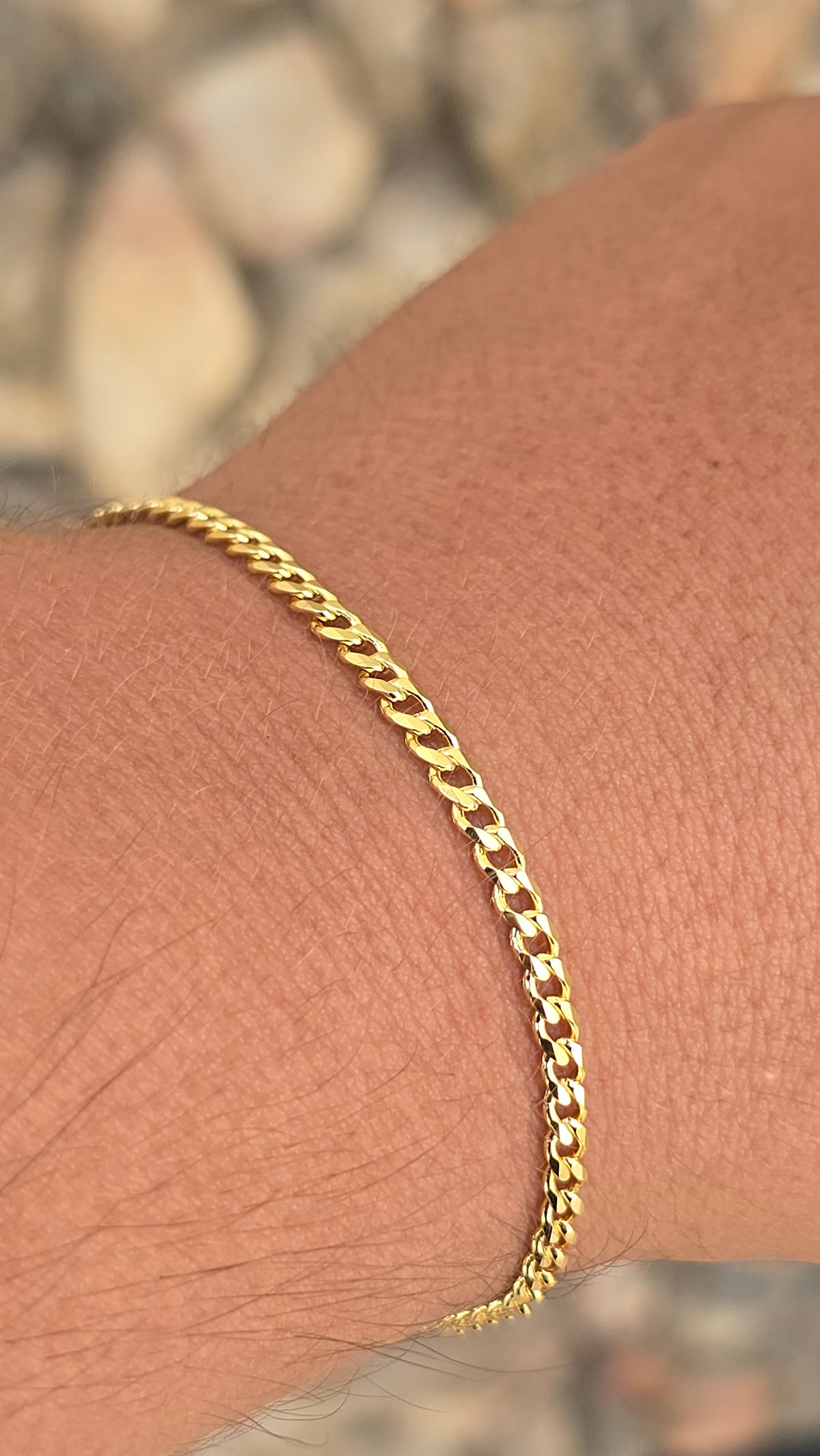 Pulseira Grummet 3mm Banhado a Ouro 18k