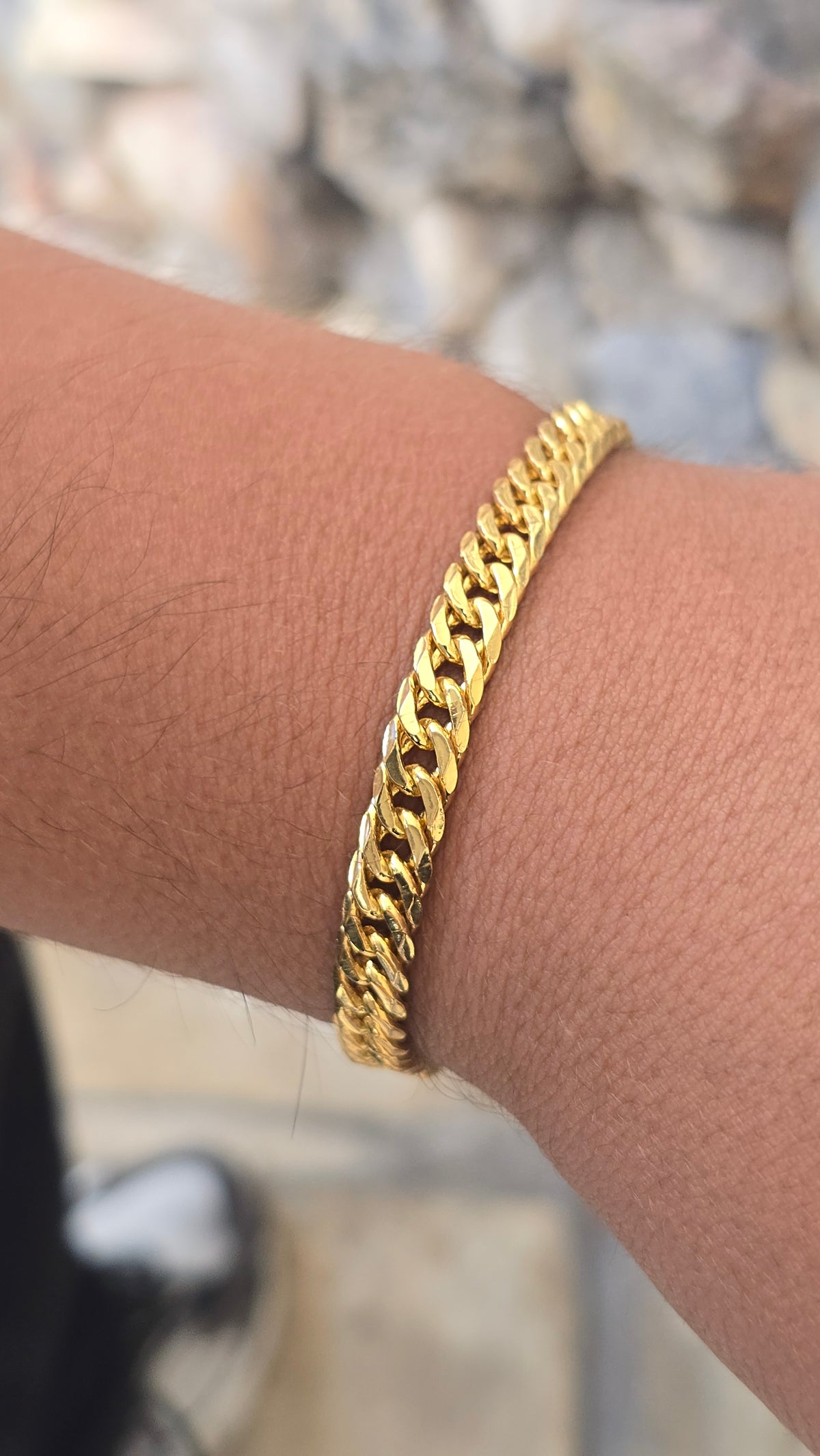 Pulseira Lacraia 6mm Banhada a Ouro 18k