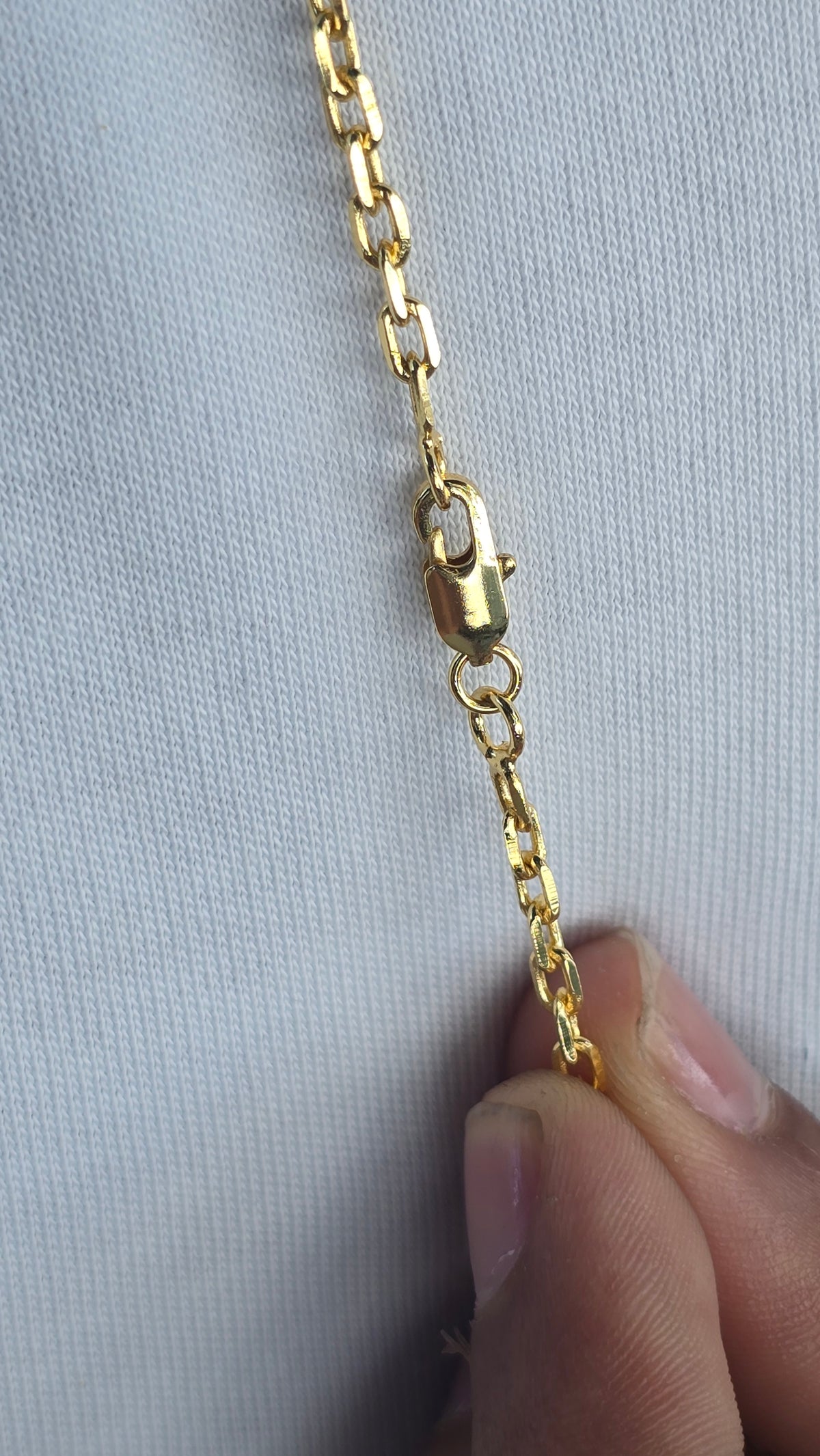 Corrente Cadeado 3mm + Pingente São Jorge Banhado a Ouro 18k